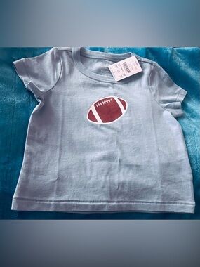 J Crew Crewcuts Toddler Tee Size 12-18 Mos New Football Graphic